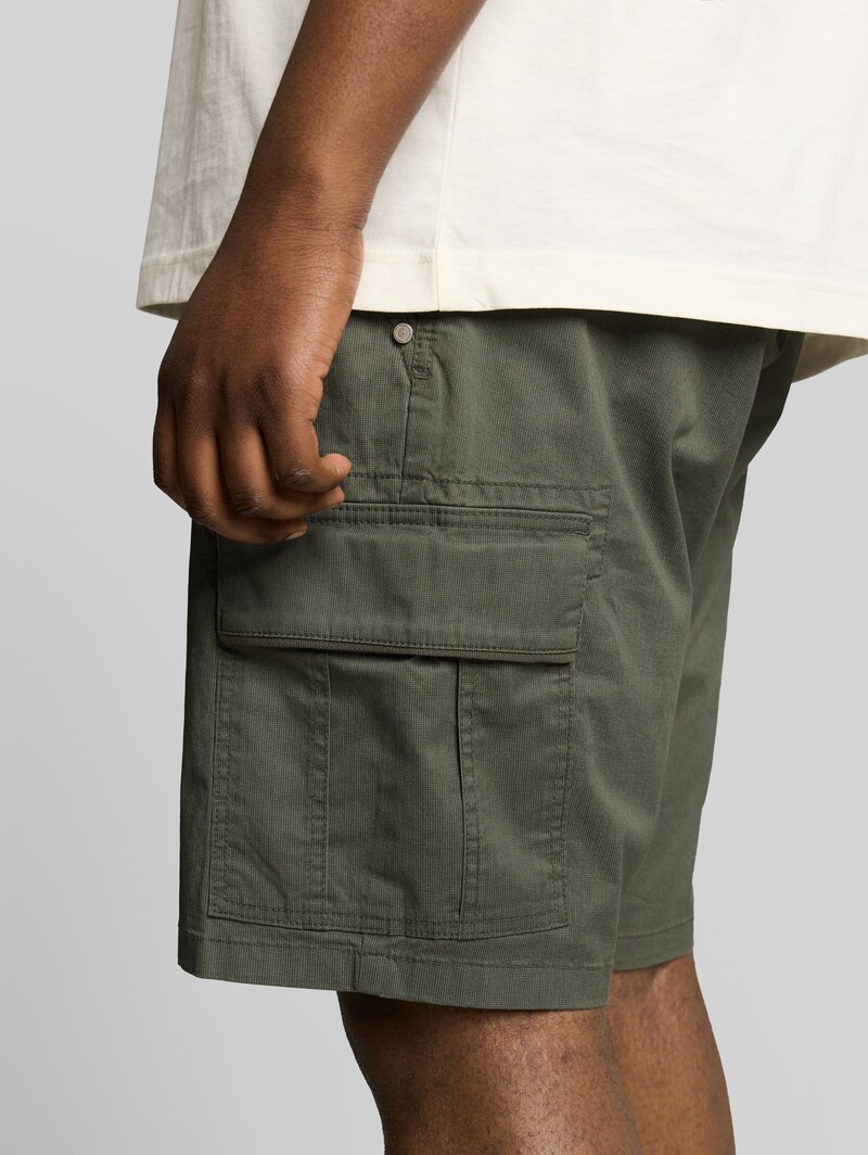 Tom Tailor Plus Size - TTPLUS REGULAR Cargo Shorts - Khaki Mini Geometric Print