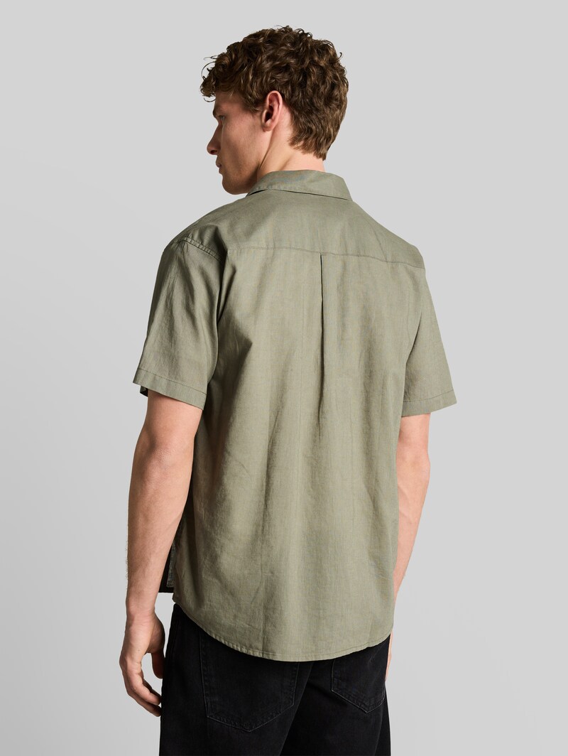 Tom Tailor Relaxed Fit Kurzarmhemd mit Leinenanteil - Sea Spray