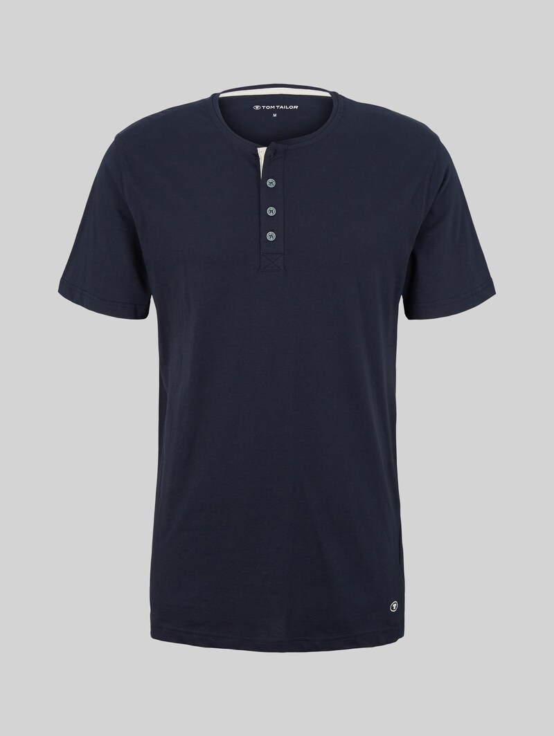 Tom Tailor Pyjama T-Shirt aus Baumwolle - Blue-dark-solid
