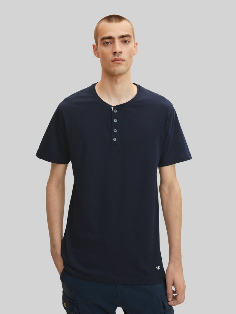 Tom Tailor Pyjama T-Shirt aus Baumwolle - Blue-dark-solid
