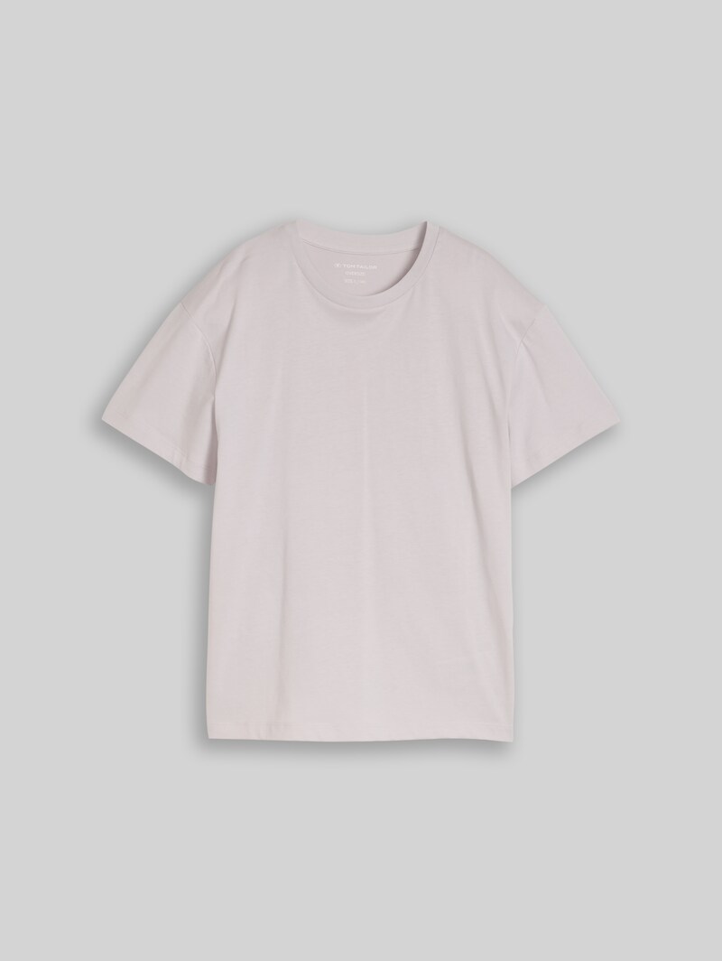 Tom Tailor Oversize T-Shirt mit Print - Dusty Greyish Lilac