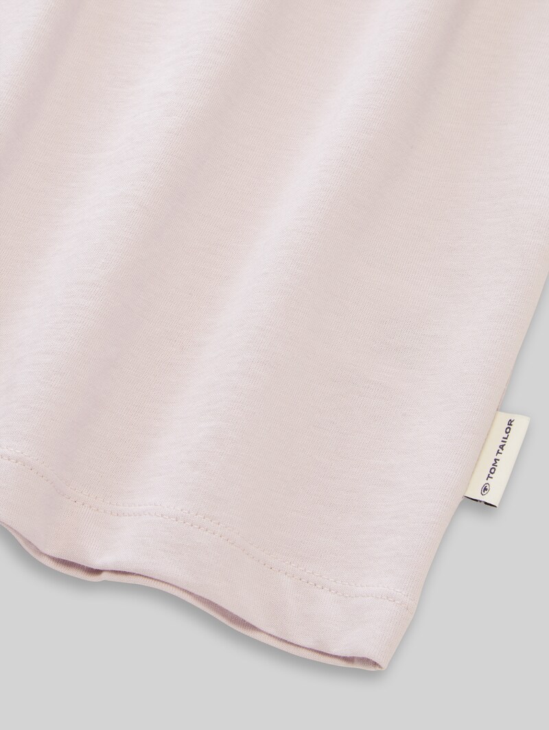 Tom Tailor Oversize T-Shirt mit Print - Dusty Greyish Lilac