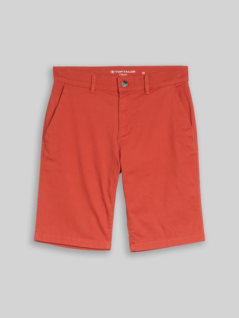 Tom Tailor TTSLIM Chino Shorts - Chili Orange