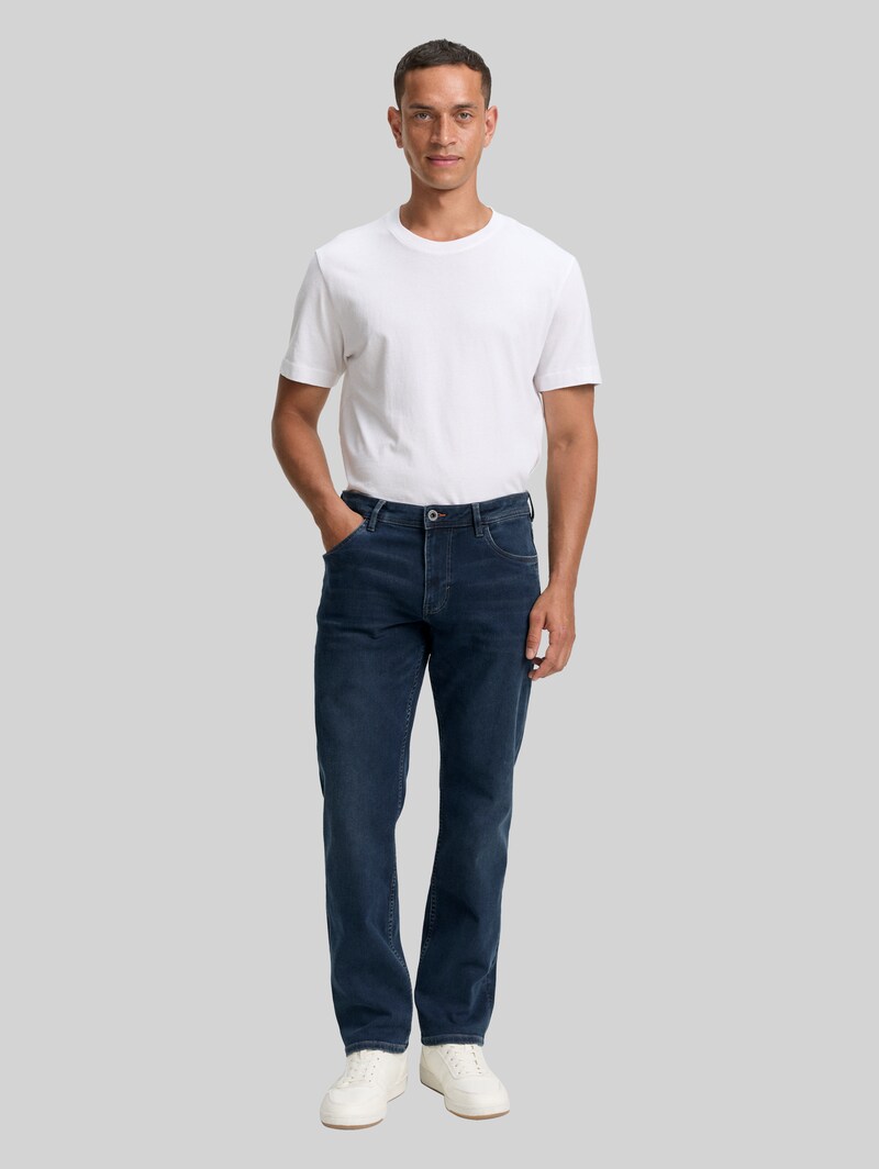 Tom Tailor TTMARVIN STRAIGHT Jeans mit Superstretch - Dark Stone Blue Black Denim