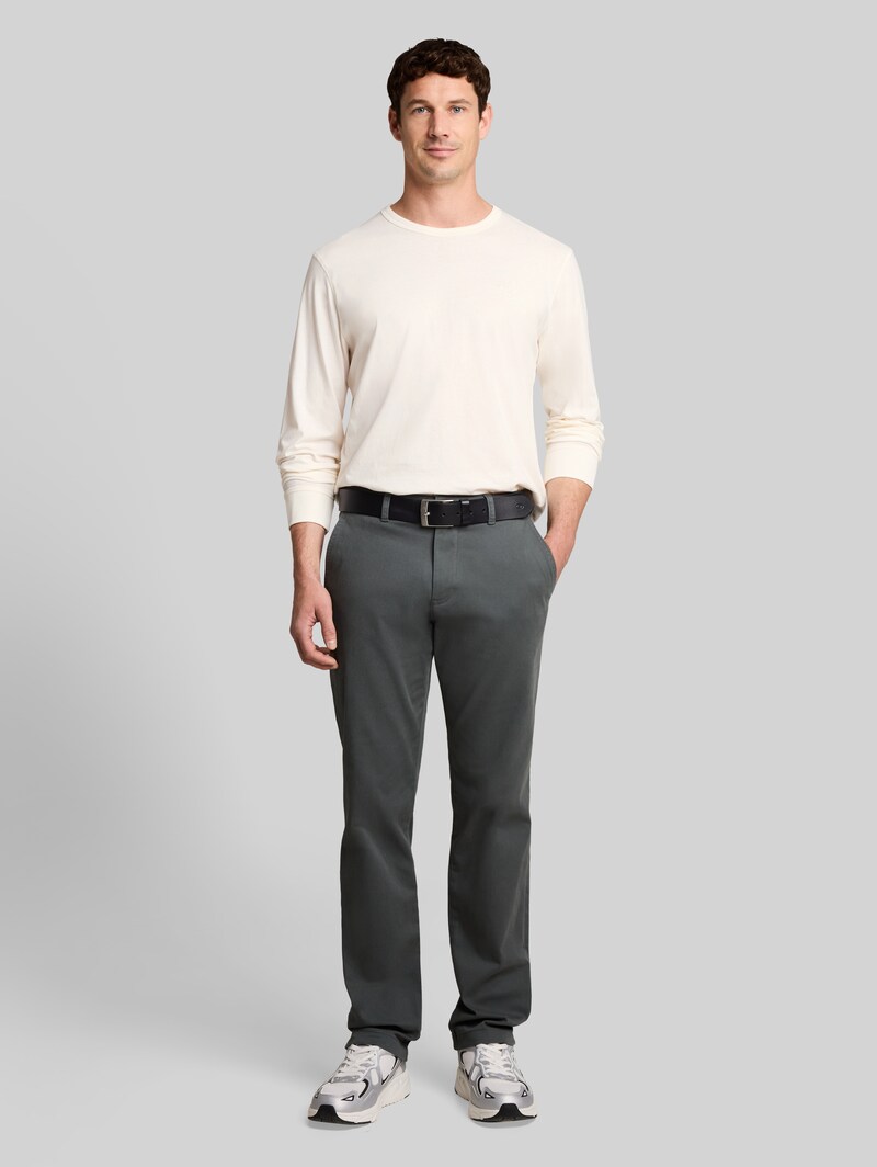 Tom Tailor Basic Langarmshirt aus Baumwolle - Gardenia White