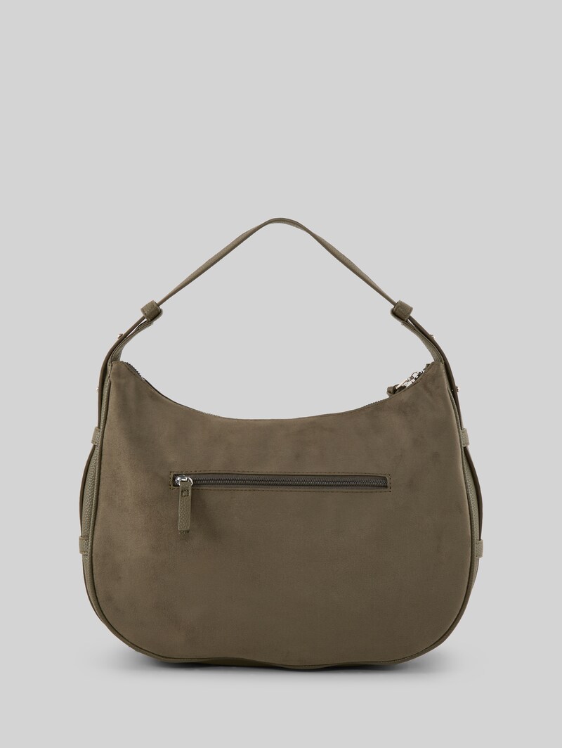 Tom Tailor TTLYSA M Schultertasche in Velourleder-Optik - Khaki / Khaki