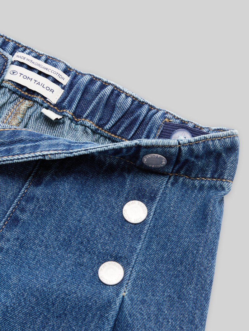 Tom Tailor Wide Leg Jeans - Used Mid Stone Blue Denim