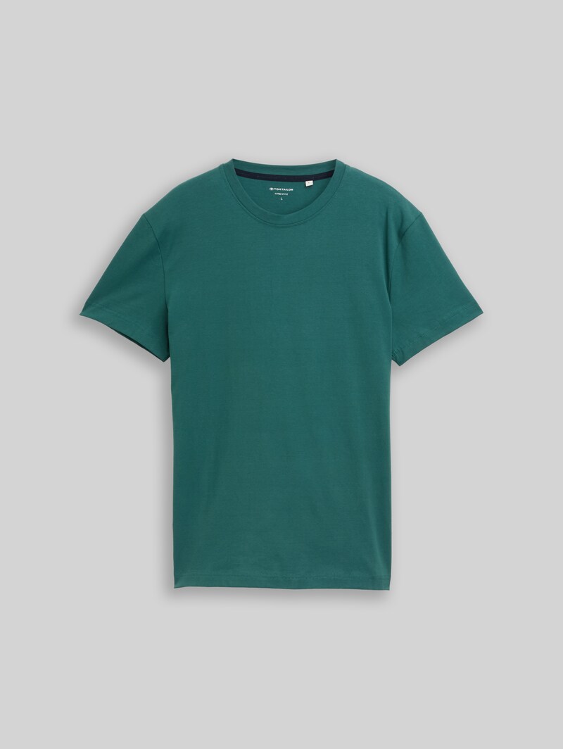 Tom Tailor Slim Fit T-Shirt mit Stretch - Jasper Green