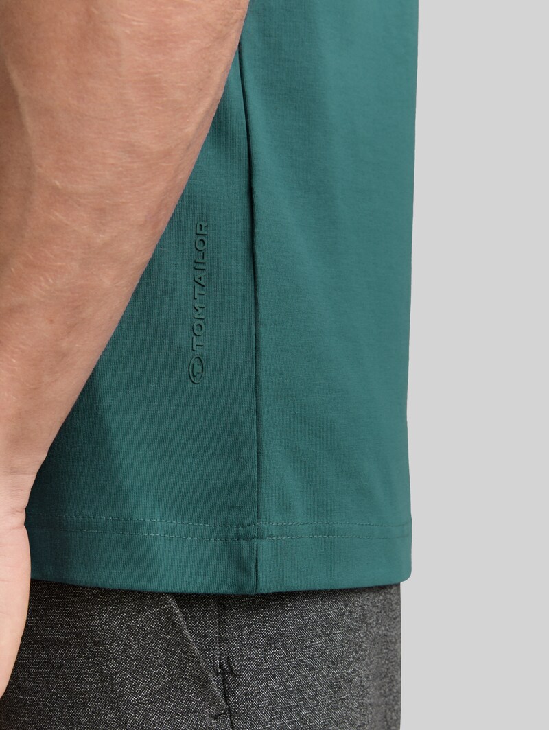 Tom Tailor Slim Fit T-Shirt mit Stretch - Jasper Green