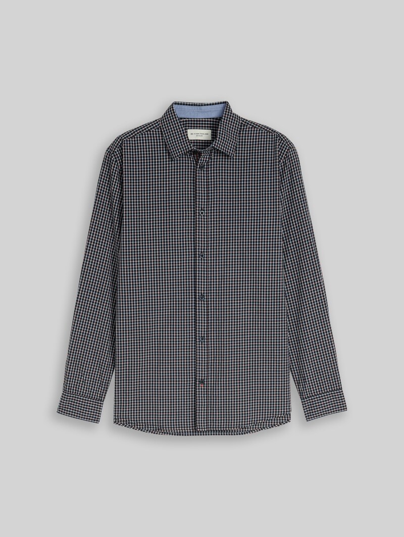 Tom Tailor Regular Fit Hemd mit Karomuster - Navy Small Check