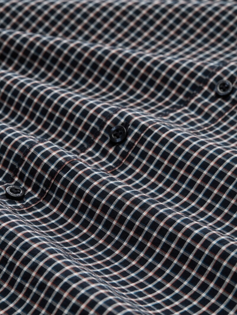 Tom Tailor Regular Fit Hemd mit Karomuster - Navy Small Check