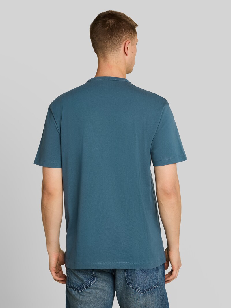 Tom Tailor Relaxed Fit T-Shirt aus Baumwolle - Tide Petrol