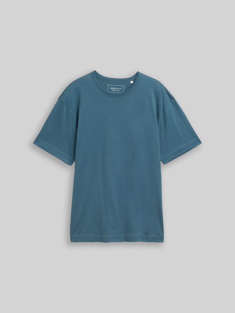 Tom Tailor Relaxed Fit T-Shirt aus Baumwolle - Tide Petrol