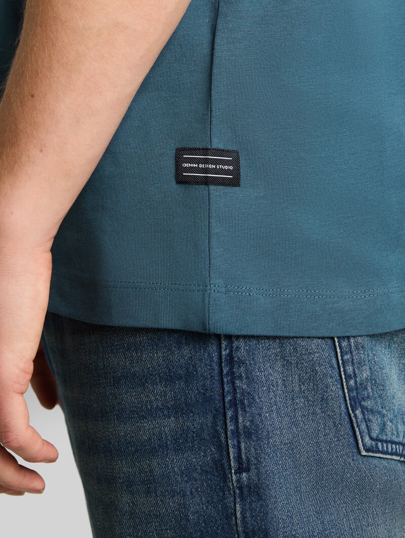 Tom Tailor Relaxed Fit T-Shirt aus Baumwolle - Tide Petrol