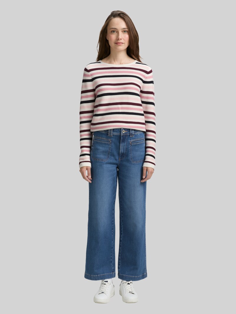 Tom Tailor Strickpullover aus Baumwolle - Rose Ottoman Knit