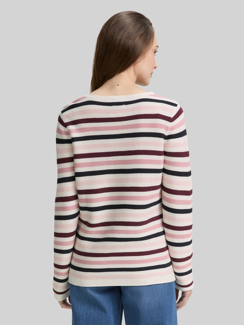 Tom Tailor Strickpullover aus Baumwolle - Rose Ottoman Knit