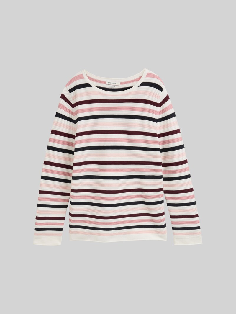 Tom Tailor Strickpullover aus Baumwolle - Rose Ottoman Knit