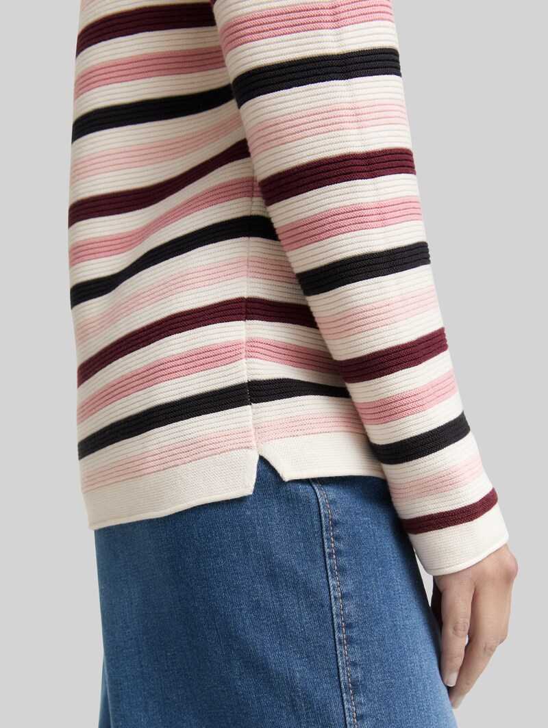 Tom Tailor Strickpullover aus Baumwolle - Rose Ottoman Knit