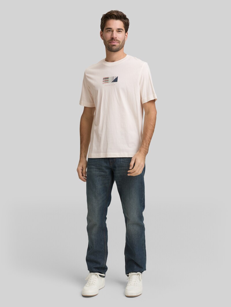 Tom Tailor T-Shirt mit Print - Gardenia White