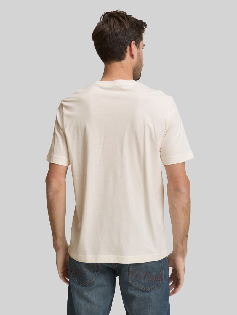Tom Tailor T-Shirt mit Print - Gardenia White