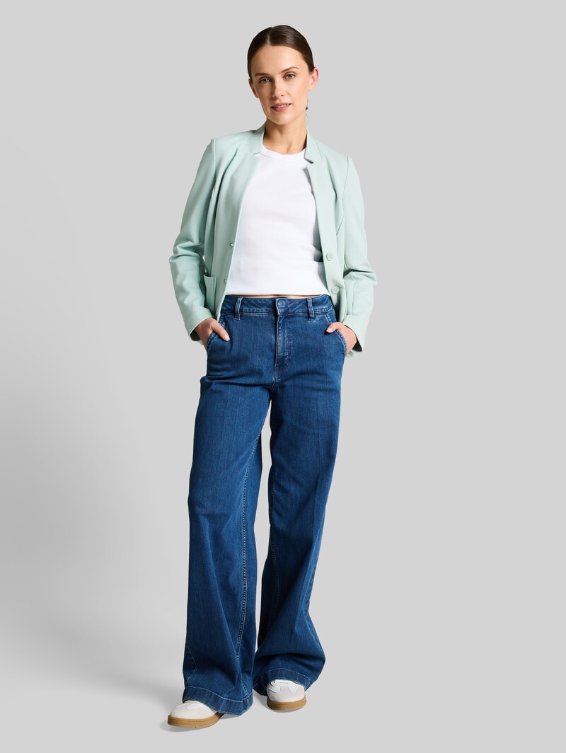 Tom Tailor Slim Fit Blazer mit Ottoman Struktur - Blue Haze
