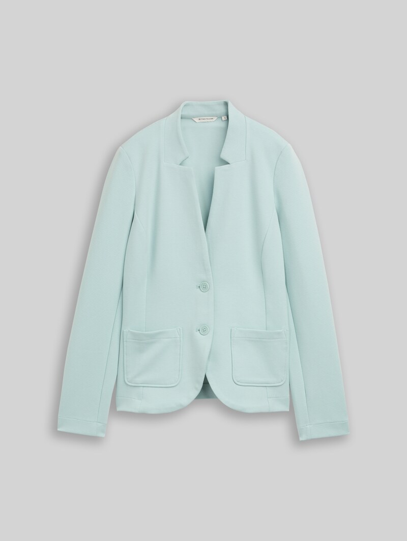 Tom Tailor Slim Fit Blazer mit Ottoman Struktur - Blue Haze