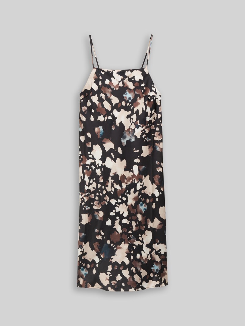 Tom Tailor Satin Midi-Kleid mit Muster - Abstract Print