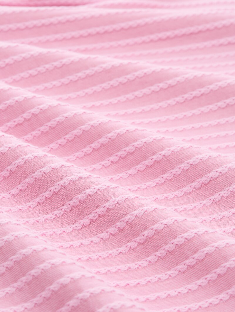 Tom Tailor Sweatshirt mit Streifenmuster - Tonal Rose Structure Stripe