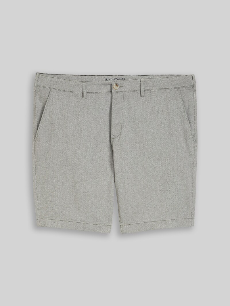 Tom Tailor Plus Size - Chino Shorts mit Stretch - Deep Leaf Green Structure
