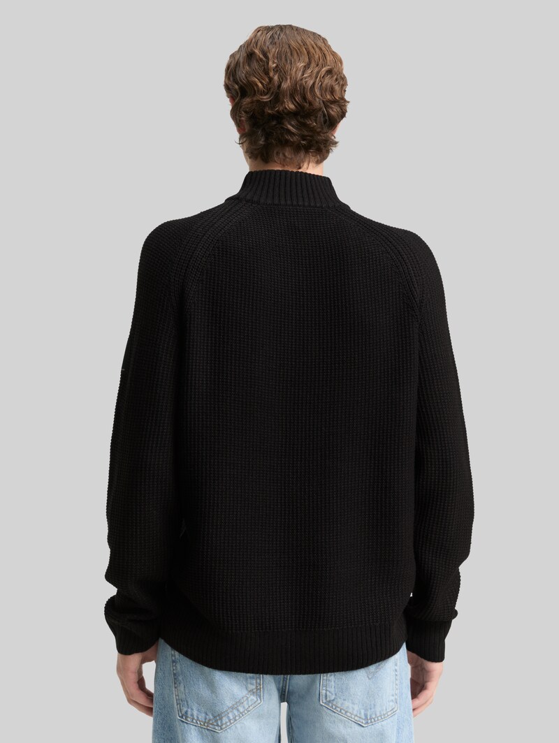 Tom Tailor Troyer Strickpullover - Black
