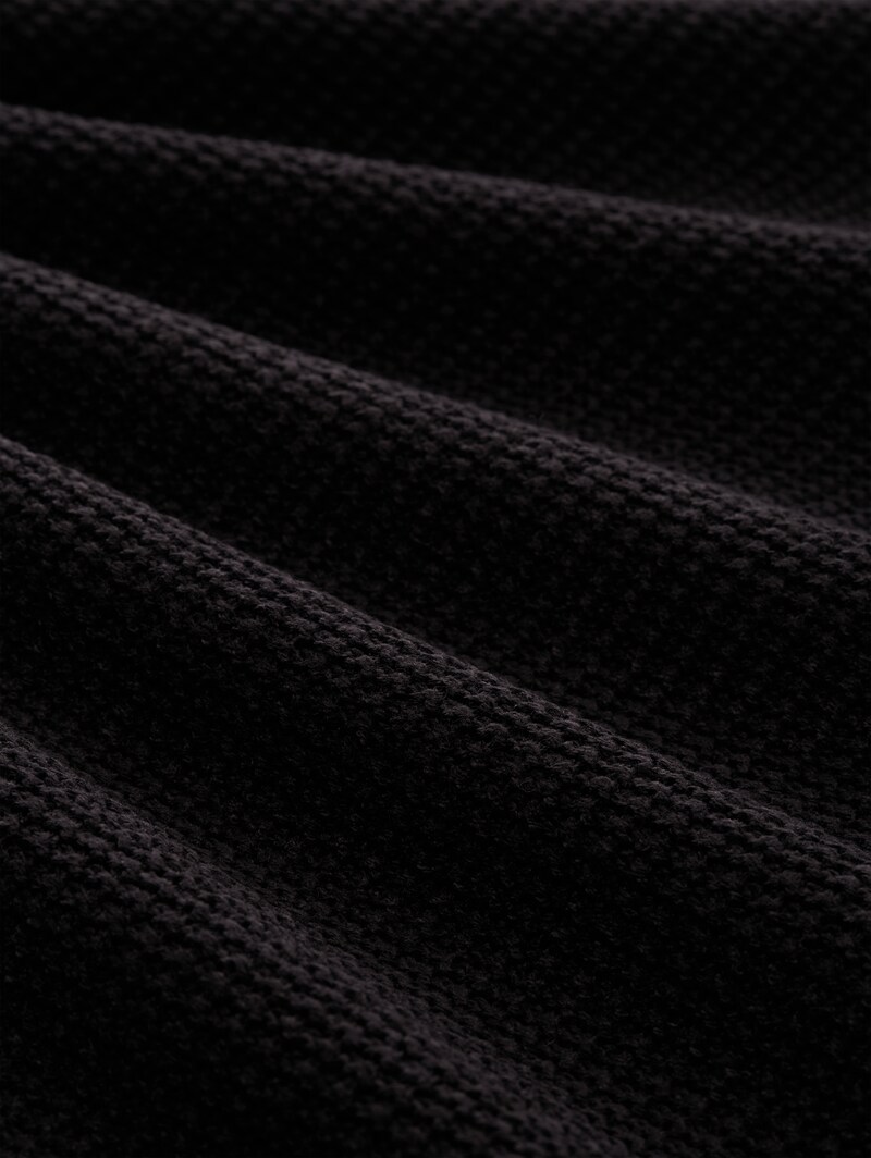 Tom Tailor Troyer Strickpullover - Black