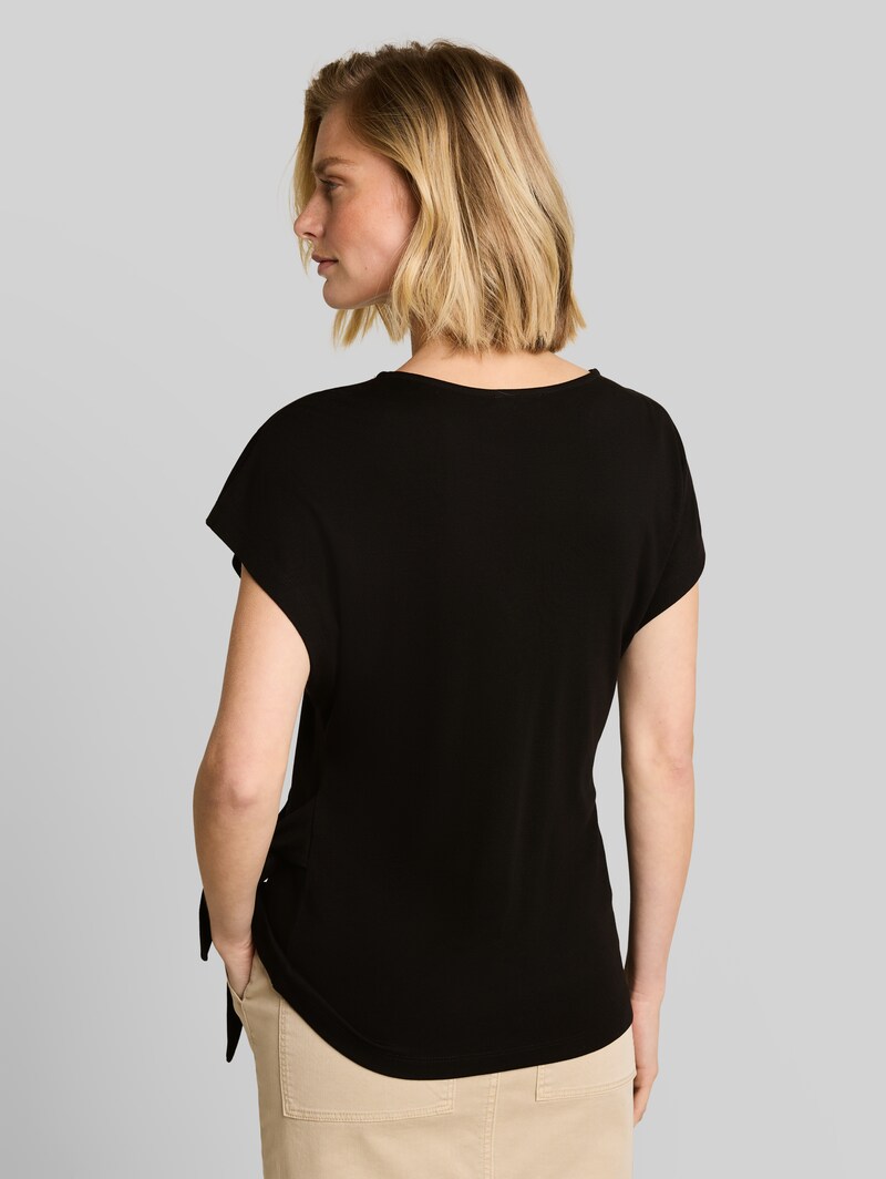 Tom Tailor T-Shirt mit Knotendetail - Deep Black