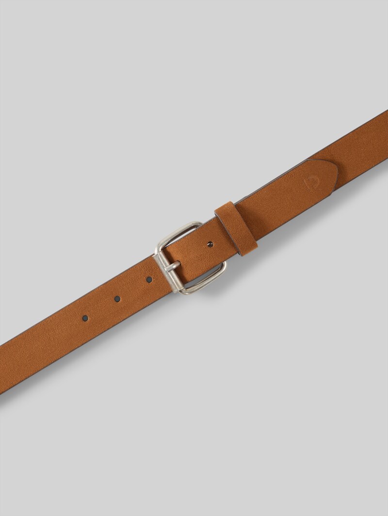 Tom Tailor TTDOLLY Velourledergürtel mit eckiger Dornschließe - Light Brown Uni