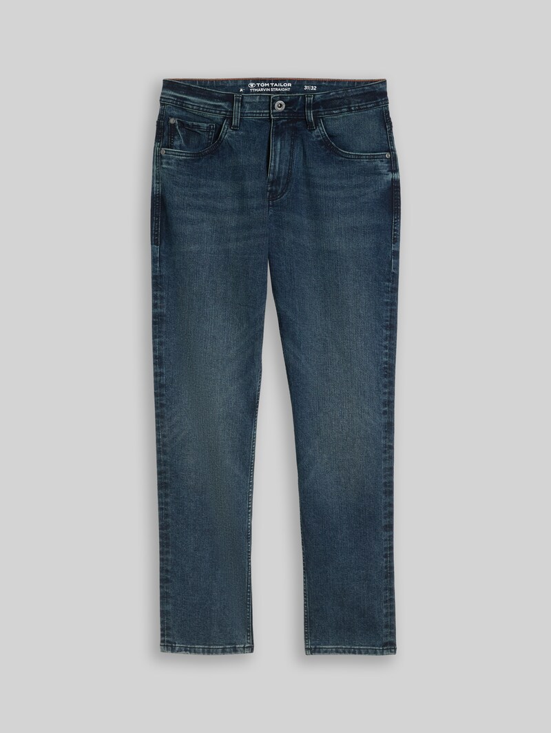 Tom Tailor TTMARVIN STRAIGHT Jeans mit Stretch - Dark Blue Denim