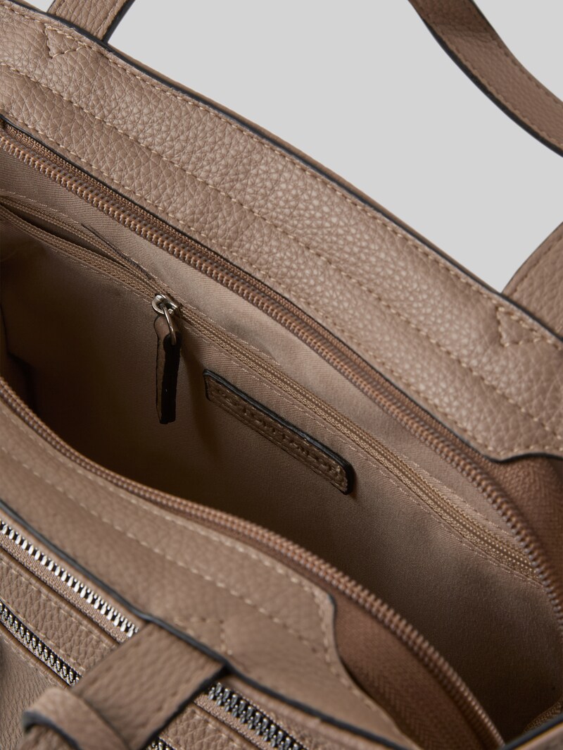 Tom Tailor TTWINONA M Shopper mit Reißverschluss-Details - Taupe / Taupe