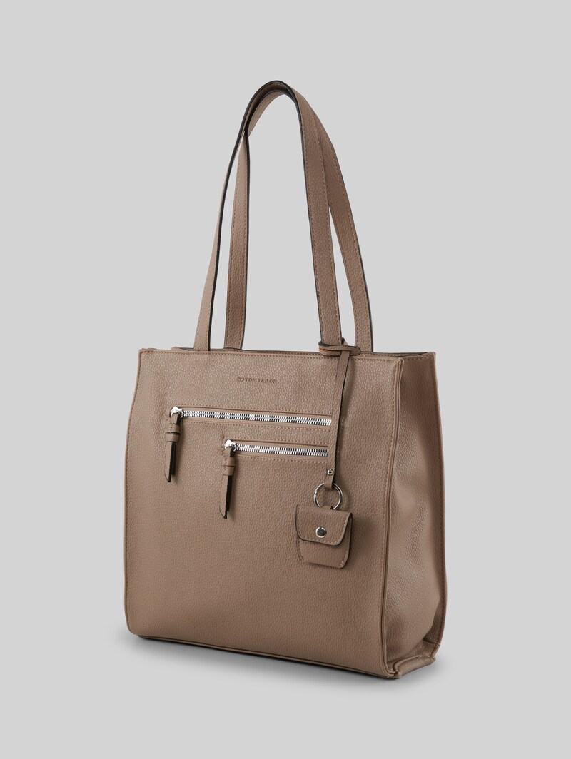Tom Tailor TTWINONA M Shopper mit Reißverschluss-Details - Taupe / Taupe