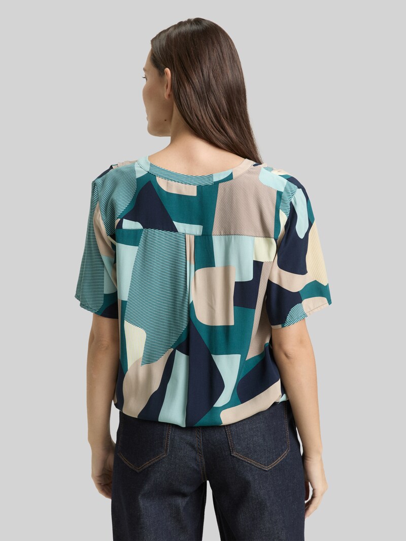Tom Tailor Bluse mit Muster - Abstract Stripe Print