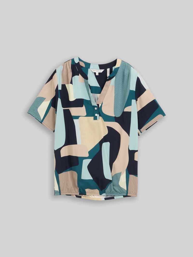 Tom Tailor Bluse mit Muster - Abstract Stripe Print