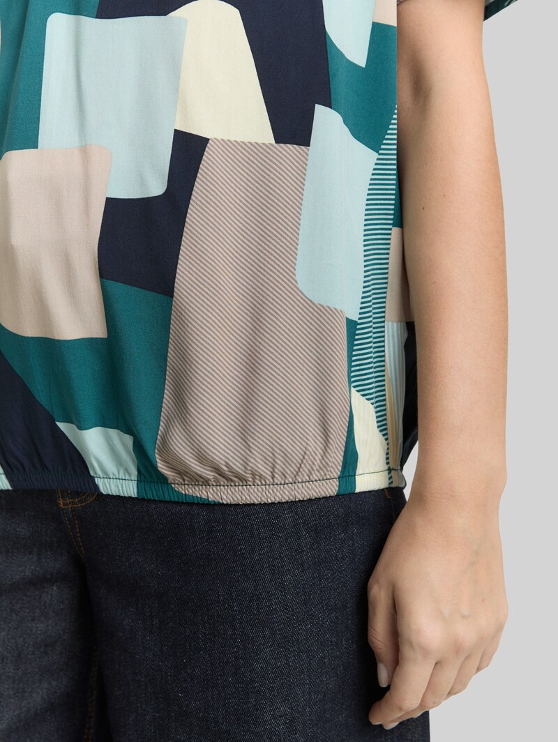 Tom Tailor Bluse mit Muster - Abstract Stripe Print