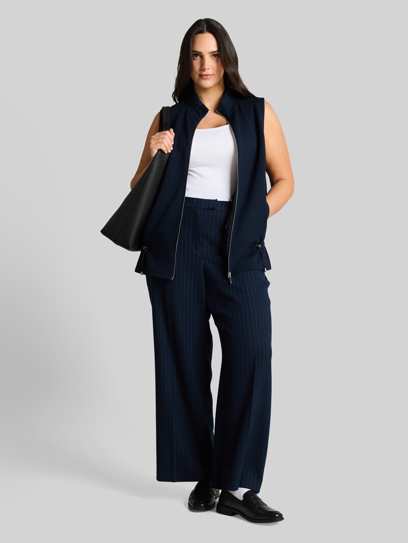 Tom Tailor Plus Size - Scuba Sweatweste mit Stehkragen - Sky Captain Blue