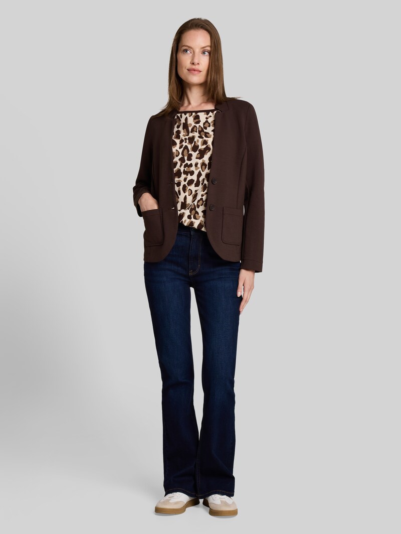 Tom Tailor T-Shirt mit Leo-Print - Brown Beige Leo Print