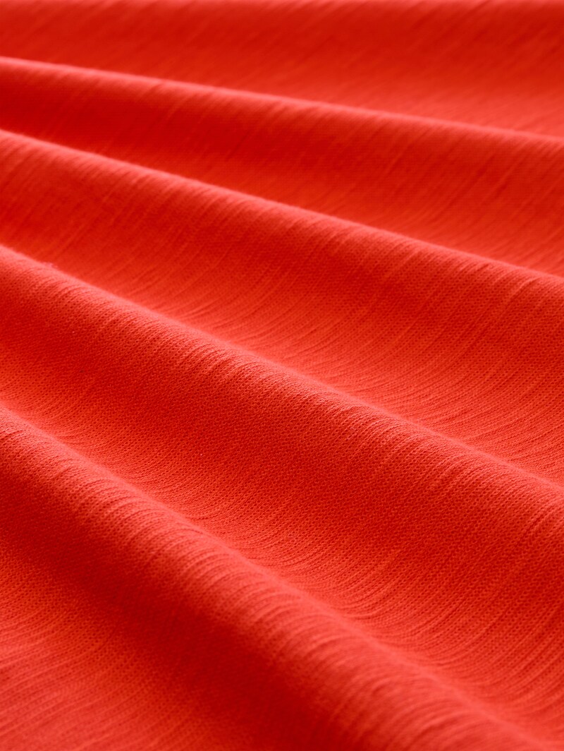 Tom Tailor Plus Size - Poloshirt mit Stehkragen - Orange Red