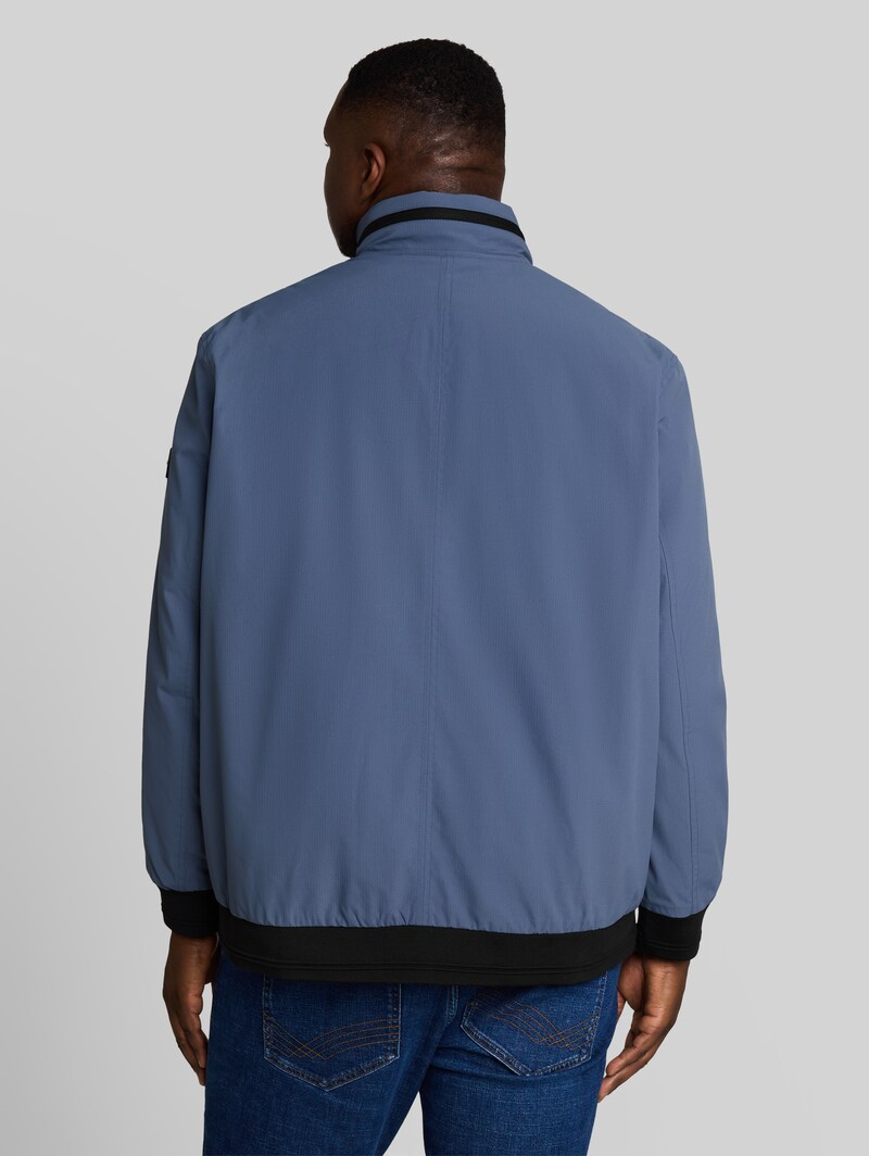 Tom Tailor Plus Size - Blouson Jacke mit verstaubarer Kapuze - Vintage Indigo Blue