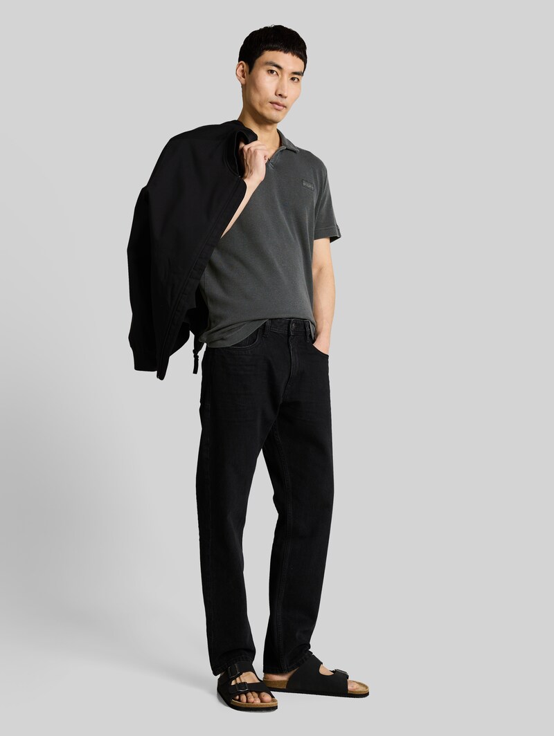 Tom Tailor Resort Poloshirt im Used-Look - Tarmac Grey