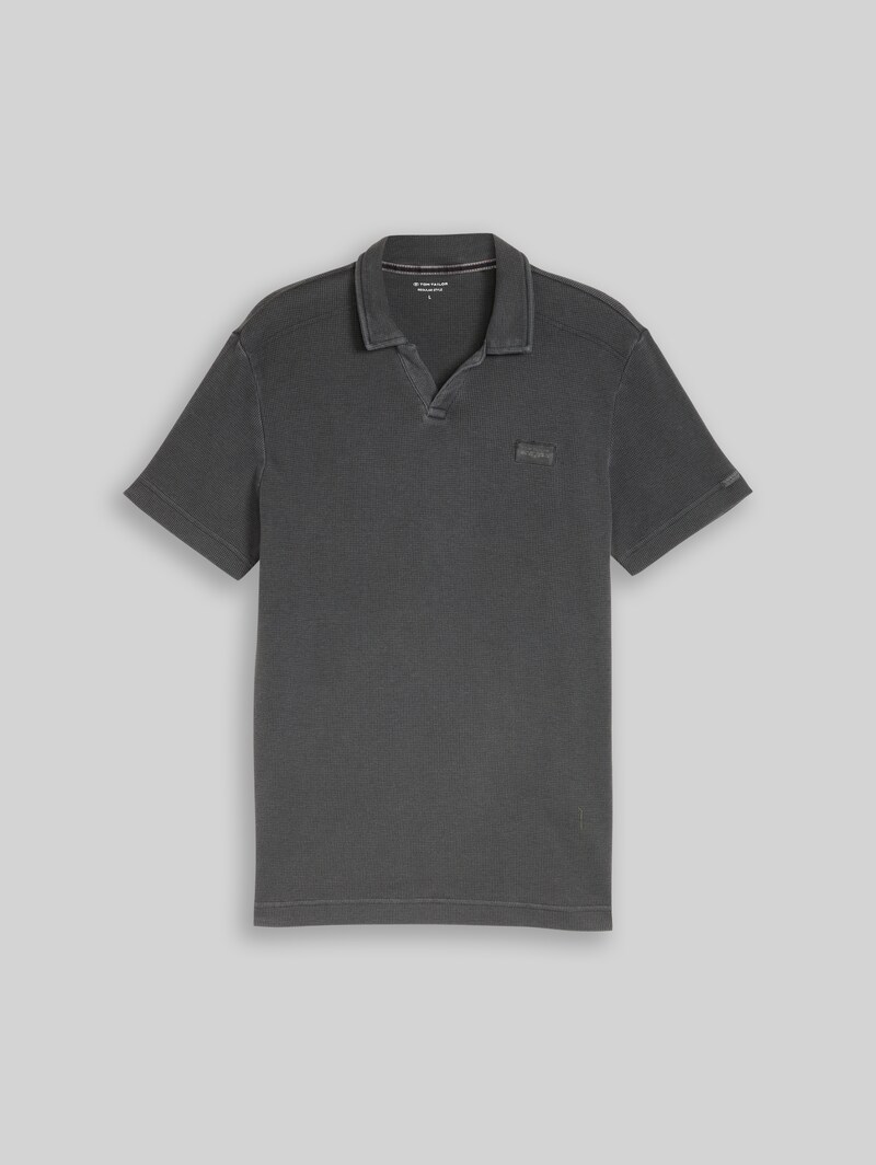 Tom Tailor Resort Poloshirt im Used-Look - Tarmac Grey