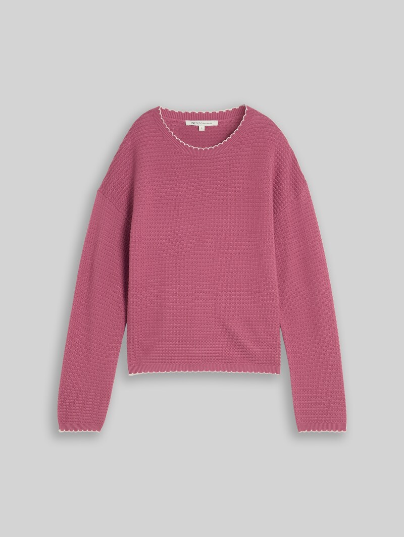 Tom Tailor Relaxed Fit Strickpullover - Dusty Berry