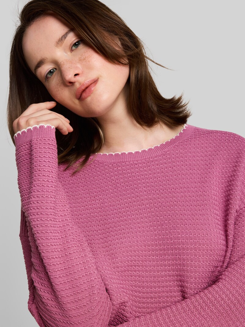 Tom Tailor Relaxed Fit Strickpullover - Dusty Berry