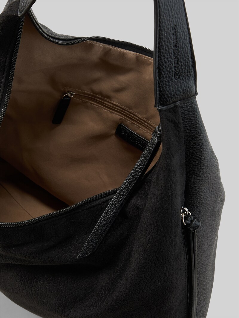 Tom Tailor TTAIANA L Beuteltasche in Wildleder-Optik - Schwarz / Black