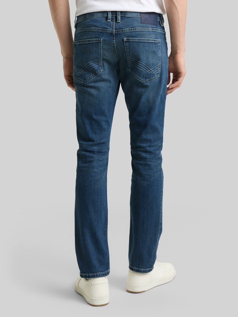 Tom Tailor TTMARVIN STRAIGHT Jeans - Used Mid Stone Blue Denim Tom Tailor TTMARVIN STRAIGHT Jeans - Used Mid Stone Blue Denim