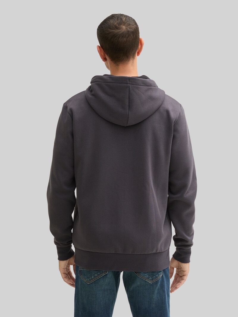 Tom Tailor Basic Hoodie Sweatjacke - Tarmac Grey